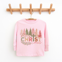 Merry Christmas Youth & Toddler Long Sleeve Graphic Tee