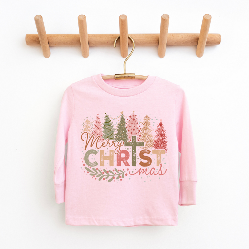 Merry Christmas Youth & Toddler Long Sleeve Graphic Tee