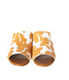 Richwood Peeptoe Tan and White Cowhide Slide