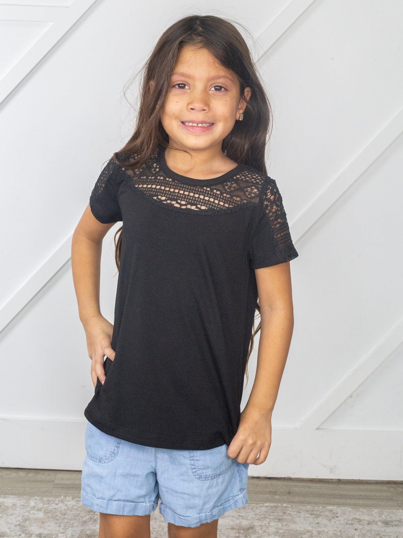 Girls' Don't Worry So Much Top, Black