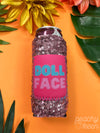 Doll Face Light Pink Sequin Slim Can Cooler