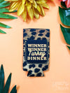 Winner Winner Turkey Dinner Leopard Can Cooler