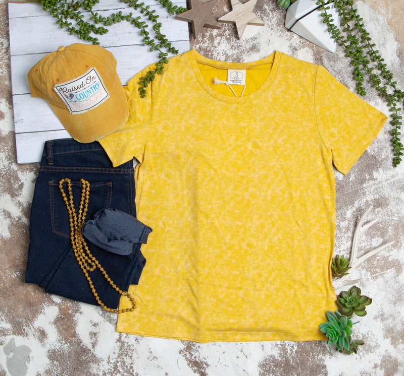 Stayin' for Sunshine - Tie Dye Yellow Tee