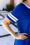 Say it Loud, Say it Proud Gameday Dress, Royal Blue