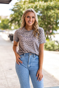 Vintage Leopard Crewneck Tee