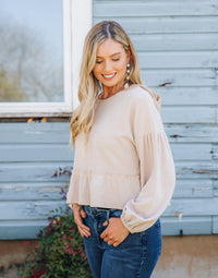 Tiers to My Heart Top in Beige