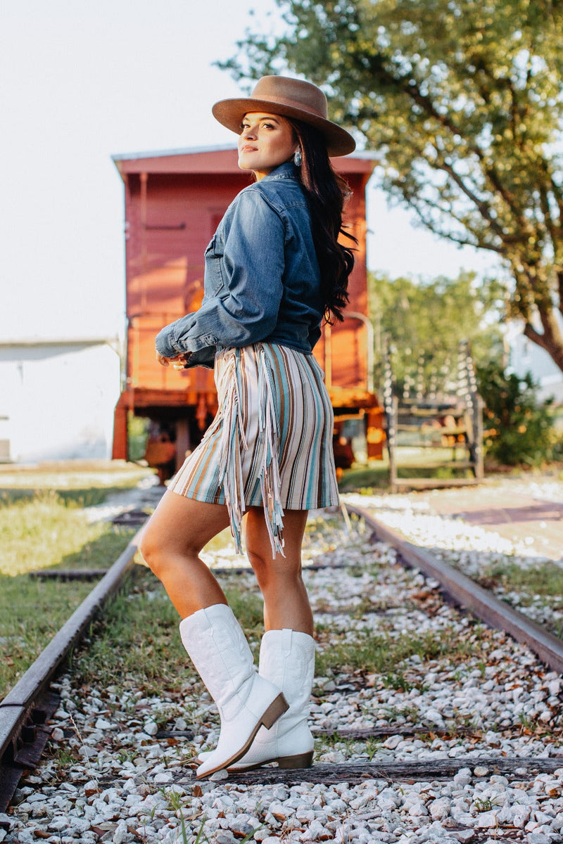 Rodeo Ready Fringe Skirt