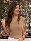 Limitless Too Stretch Contemporary Top in Tan