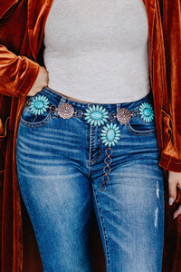 Chasing Cowboys Copper Turquoise Belt (Plus Size)