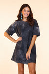 Black Tie Dye T-Shirt Dress