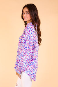 Purrhaps She's Purrfect Leopard Button Up