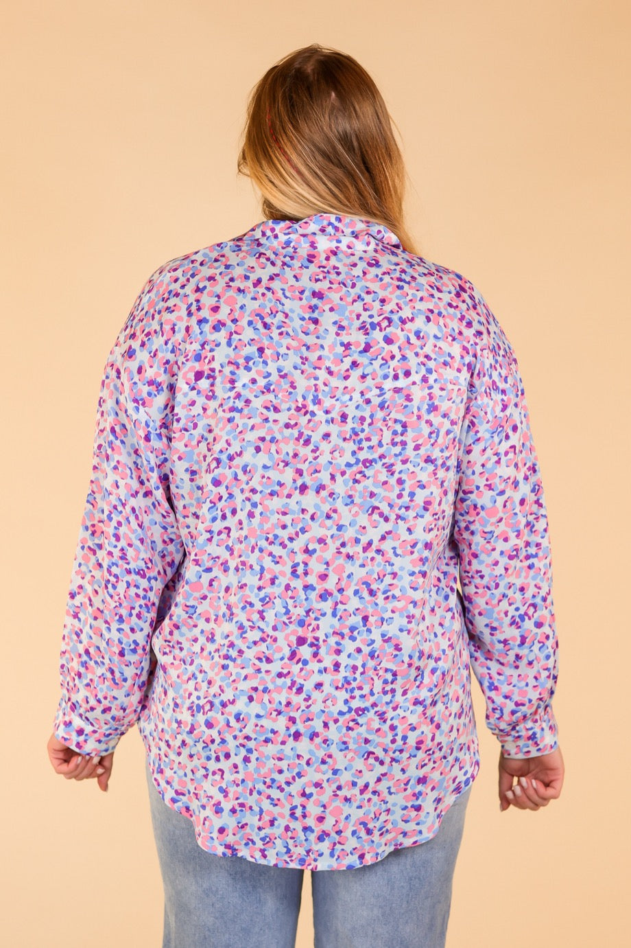 Purrhaps She's Purrfect Leopard Button Up