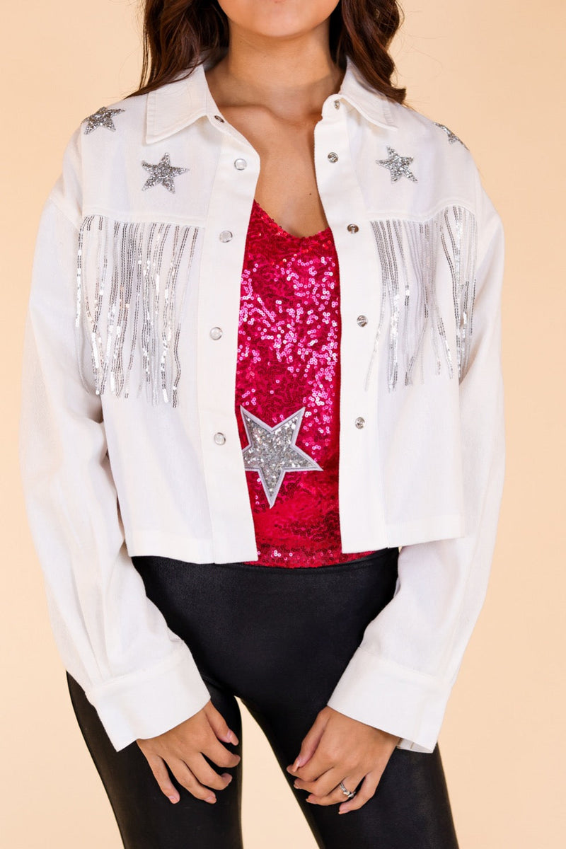 Its Written In The Stars Embellished Denim Jacket