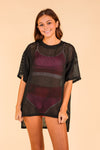 Summer Groove Black Net Coverup