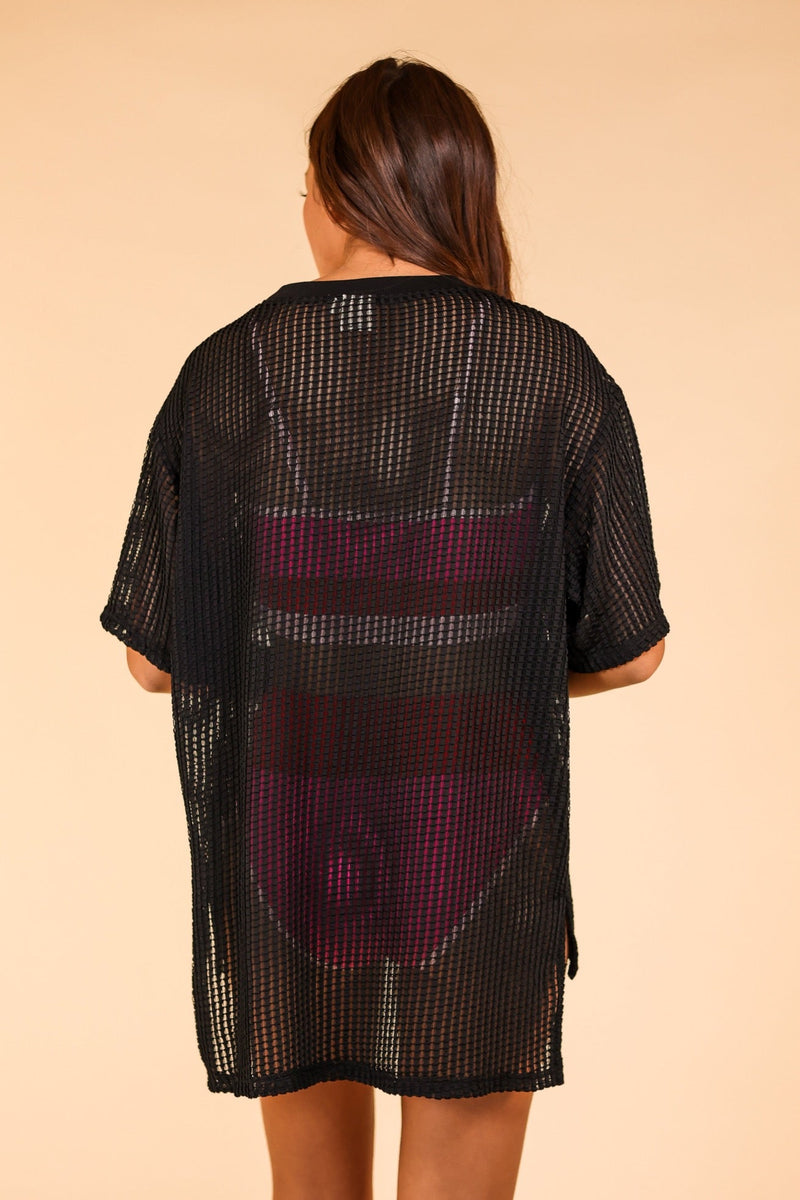 Summer Groove Black Net Coverup