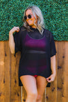 Summer Groove Black Net Coverup