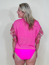 Keep Me Posted Pink Knit Top