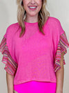 Keep Me Posted Pink Knit Top