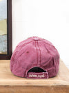 GIRLS Maroon Distressed Hat