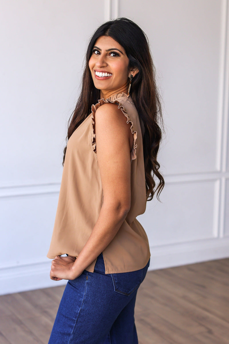 Ms. Honey Blouse, Tan