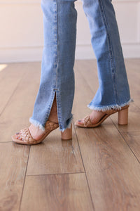 The Jane Medium Wash Side Split-Hem Jeans