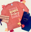 Winner Winner Turkey Dinner on Long Sleeve Tee, Burnt Orange