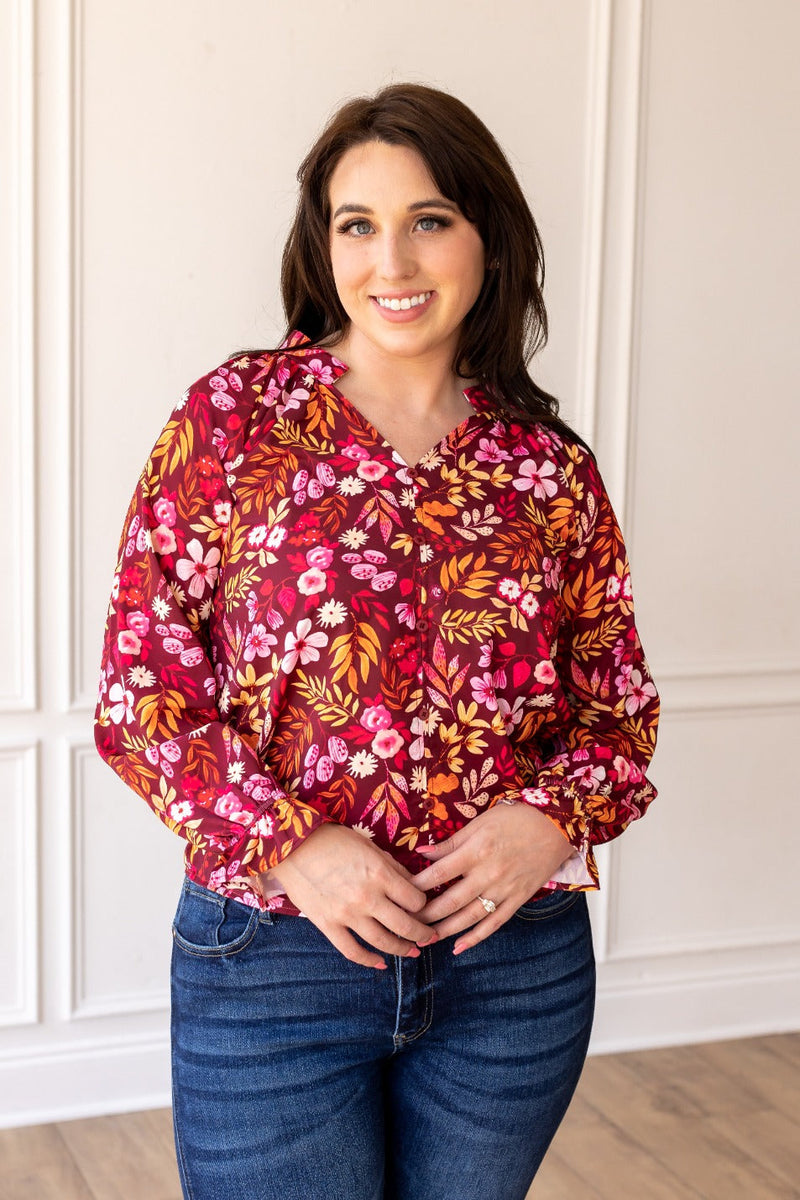 Wine Rose Radiance Top