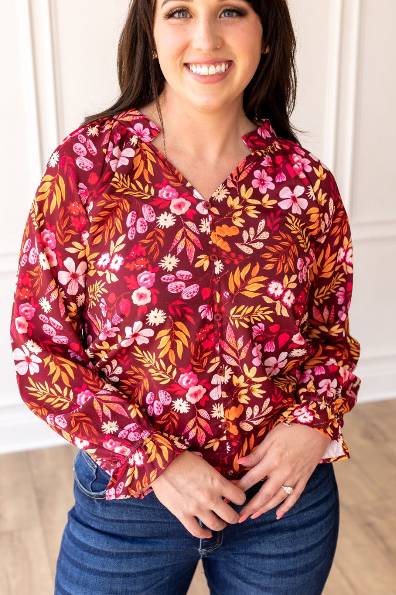 Wine Rose Radiance Top