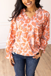 Coral Jungle Queen Leopard Top