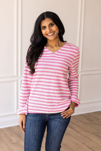 Pretty Idea Pink Stripe Pullover Sweater