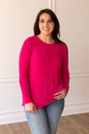 Bubblegum Bliss Top Knit Tunic with Front Seam