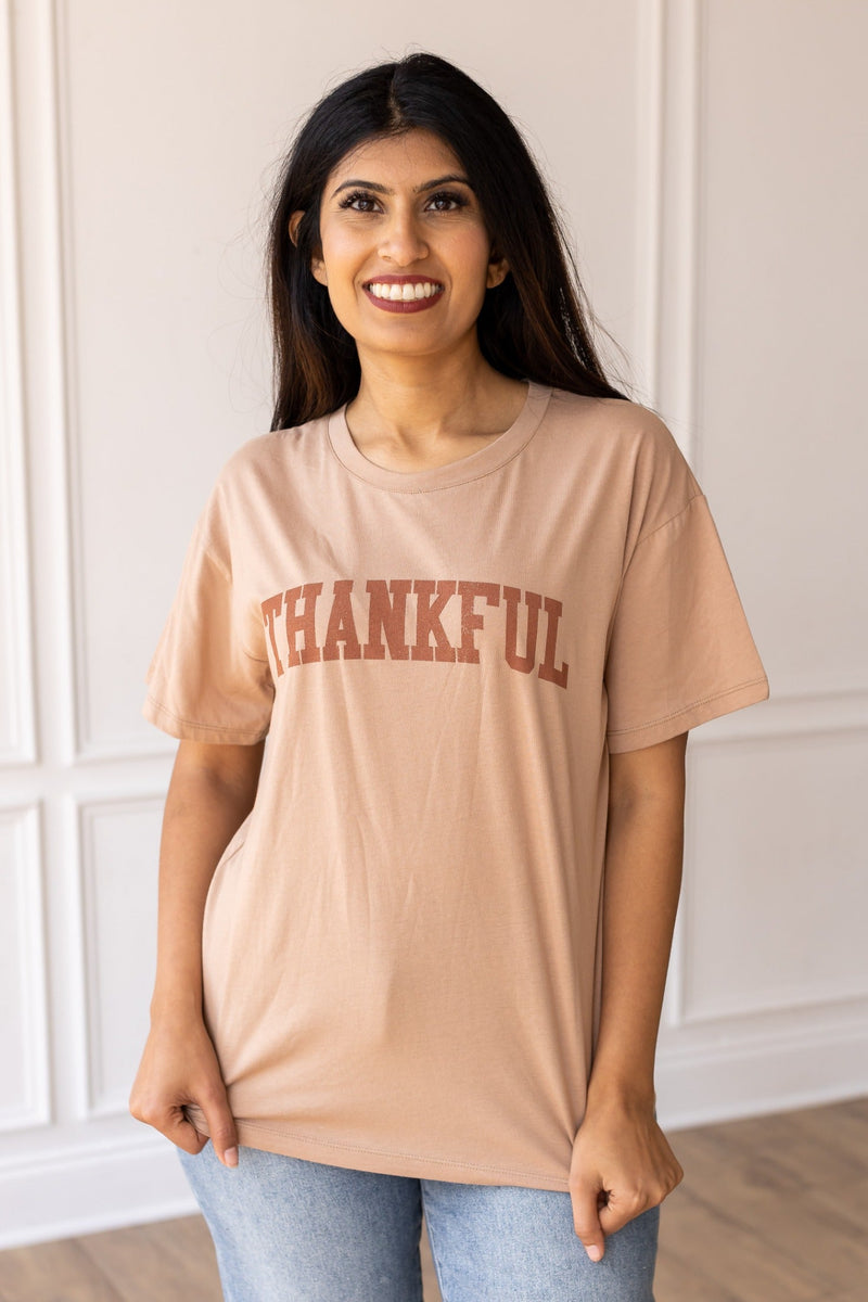 Thankful on Taupe Top