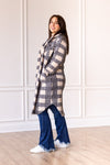 Plaid Sherpa Trench Coat