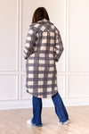 Plaid Sherpa Trench Coat