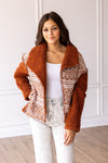 Tan Sherpa With Aztec Details