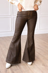 The Brandy Rustic Leather Bellbottoms