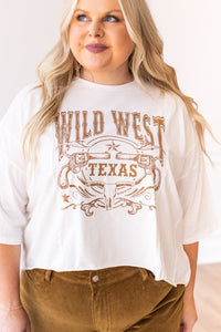 Wild West Texas on Perfect Company Boxy Crop in White