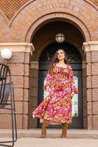 Wine Garden Romance Maxi Dress