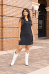 Black Sleeveless Sweater Dress