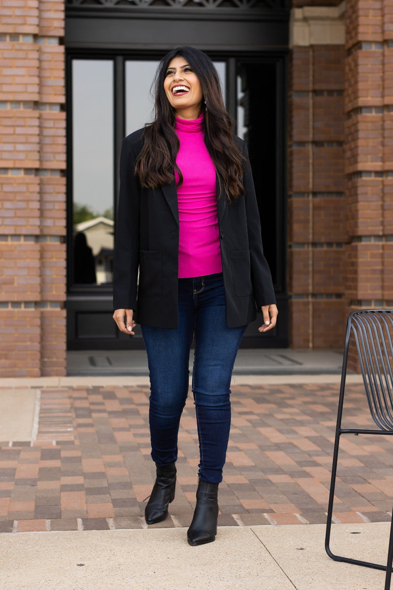 Boyfriend Blazer in Black