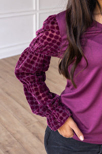 Velvet Dream Polka Dot Top