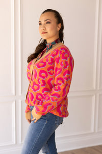 Funky Feline Leopard Cardigan