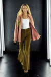 The Josephine Tan Corduroy Flare Pants