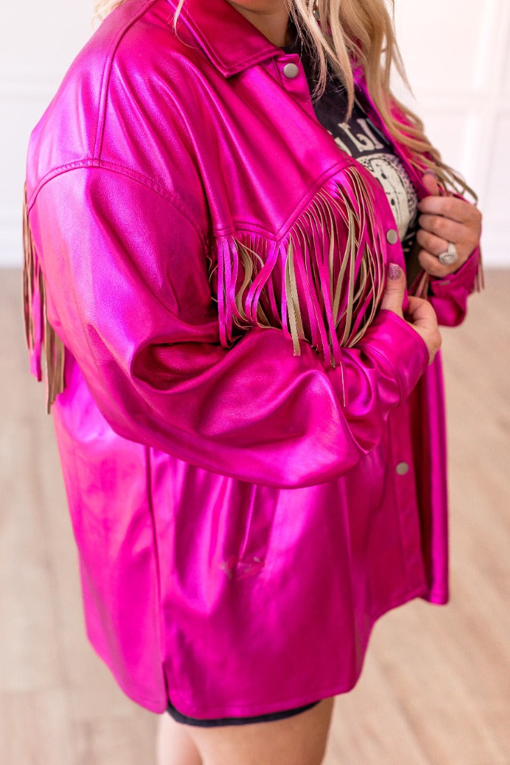 Electric Rose Western Fringe Jacket