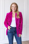 Raspberry Rendezvous Velvet Blazer