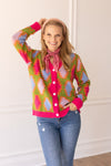 Fiesta Fusion Colorful Aztec Cardigan