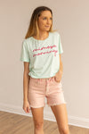 Mimosa Mornings On Mint Chocolate Chip-Mint Cuff Tee