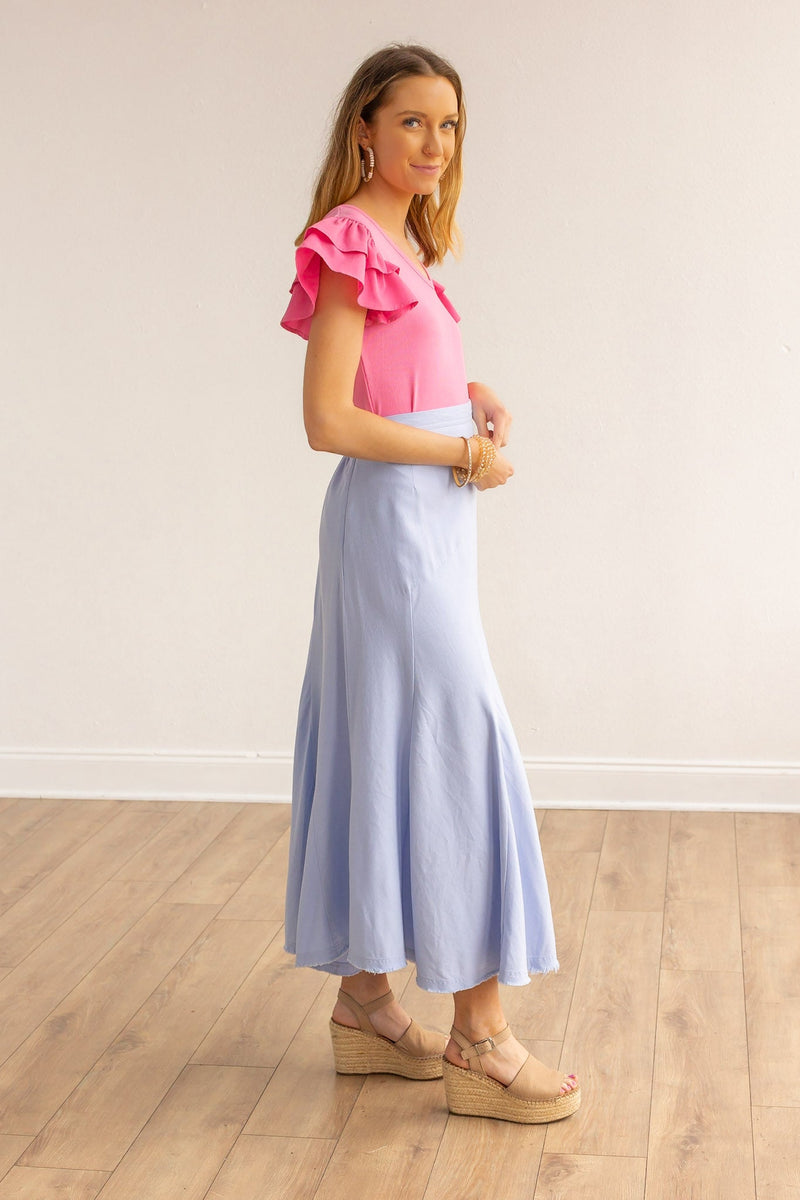 The Stella Blue Linen Versi Dress