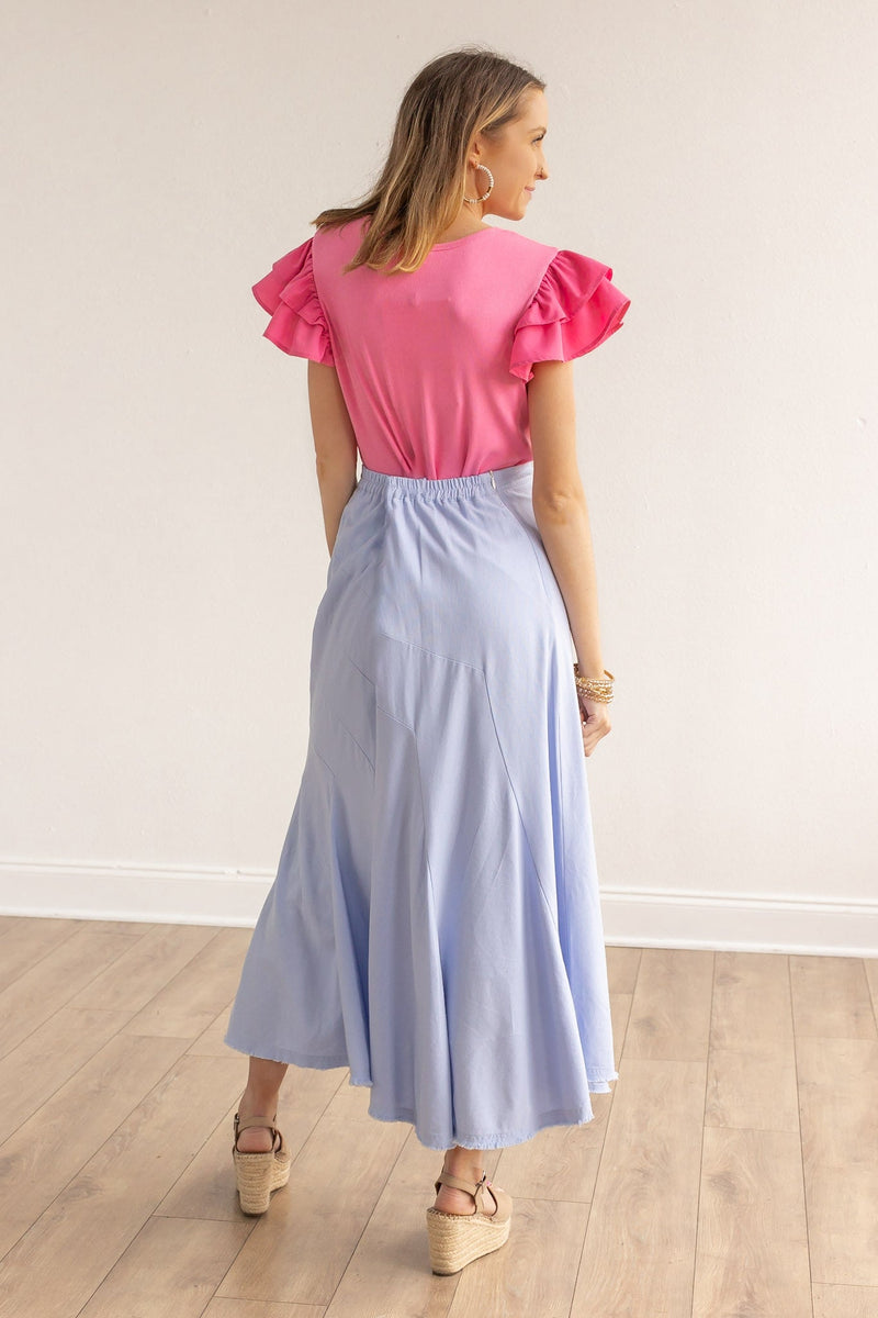 The Stella Blue Linen Versi Dress