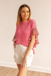 Keep Me Posted Pink Knit Top